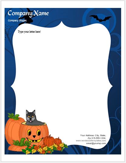 Halloween Letterhead Template