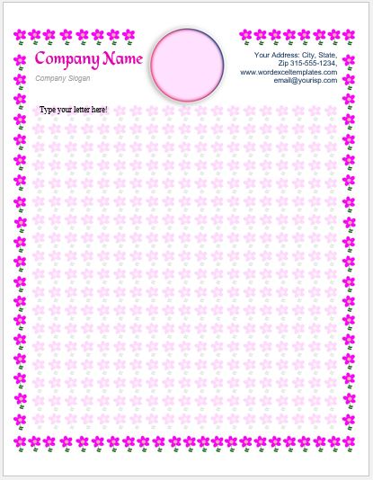 Letterhead Template with Monogram