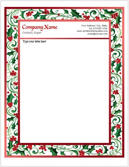 Letterhead Template for MS Word