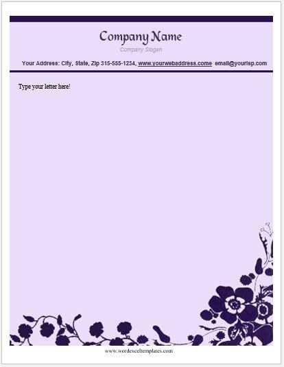 Letterhead Template for MS Word