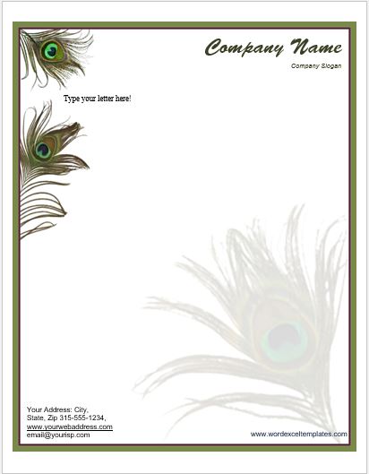 Animal Letterhead Templates for MS Word