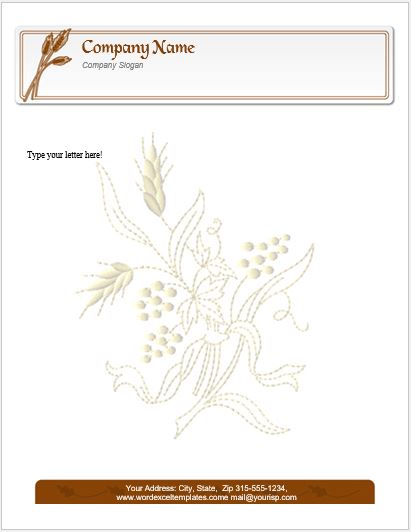 Thanksgiving Letterhead Template for MS Word