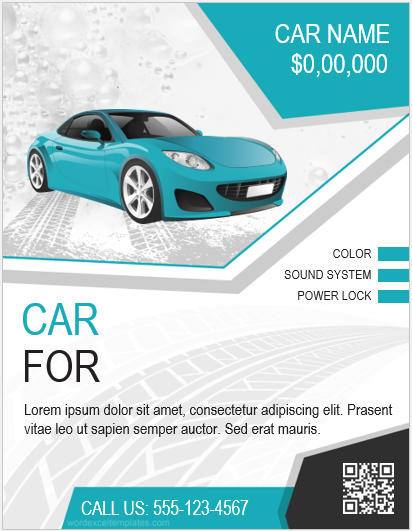 Car for sale flyer template