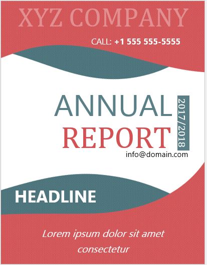 Report Cover Page Template for MS Word