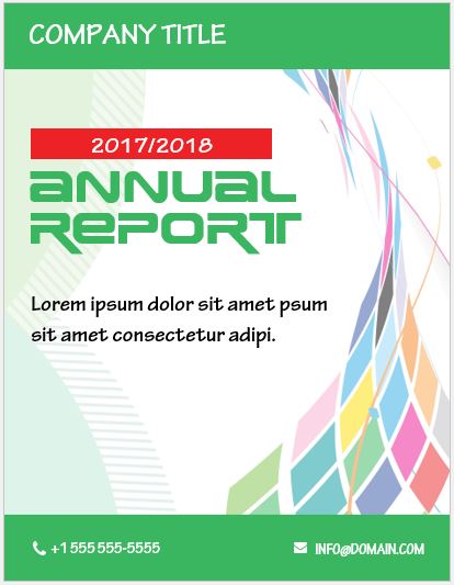 Report Cover Page Template for MS Word