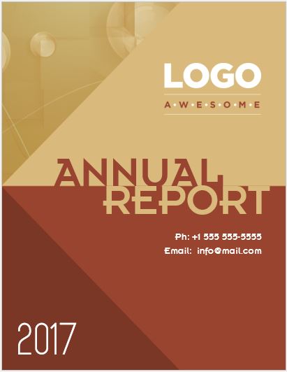 Report Cover Page Template for MS Word