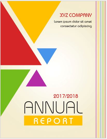 Report Cover Page Template for MS Word