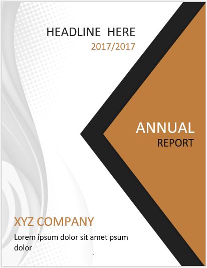 Report Cover Page Template for MS Word