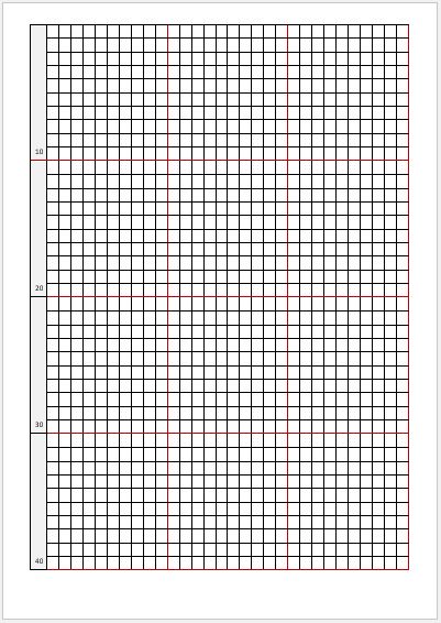 Cross Stitch Graph Paper