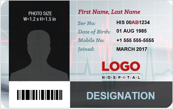 Doctor Photo ID Badge Template