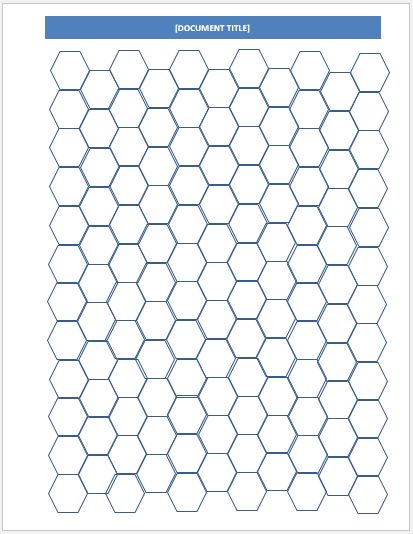 hexagonal graph papers for ms word word excel templates