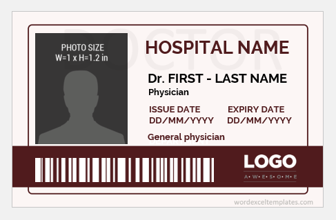 Doctor ID card template