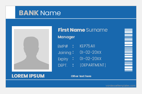 Bank employee ID Badge