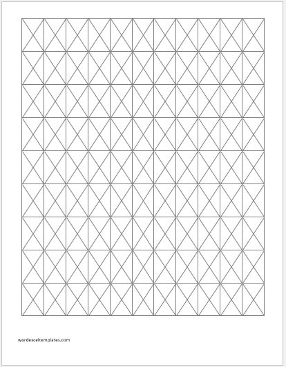 Isometric Graph Paper 1 inch