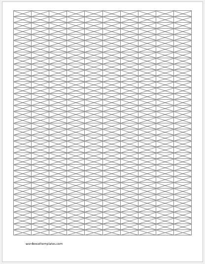 Isometric Graph Paper 0.25 inch