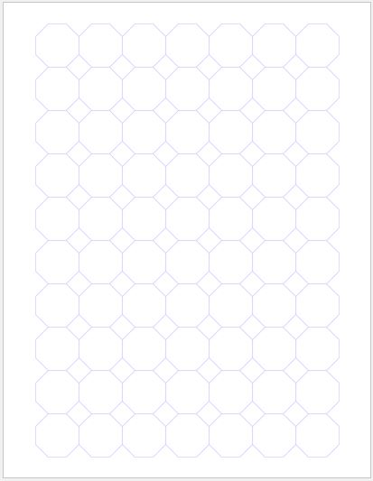 Octagon Graph Paper 1 inch