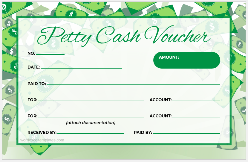 Petty cash voucher template