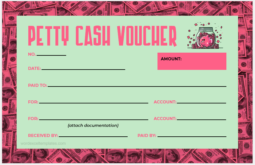 Petty cash voucher template