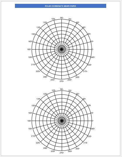 Polar Graph Paper 2 per page