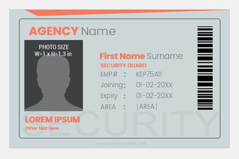 Security guard ID badge