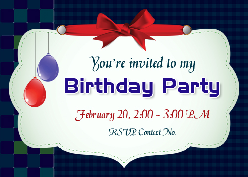 Birthday Party Invitation Card