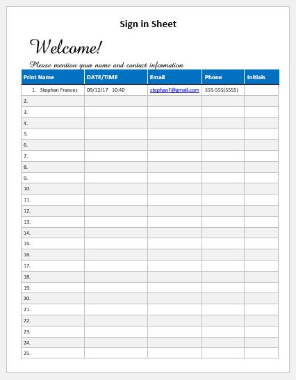 Sign-In Sheet Template from www.wordexceltemplates.com