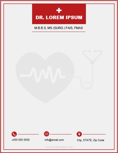 Doctor Letterhead Templates for MS Word | Word & Excel ...