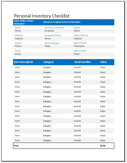 Checklist Template For Word from www.wordexceltemplates.com