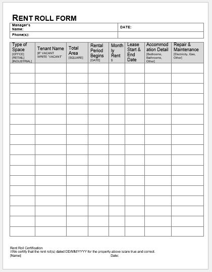 rent-roll-form-templates-for-ms-word-word-excel-templates