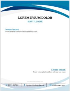 Company Letterhead Template