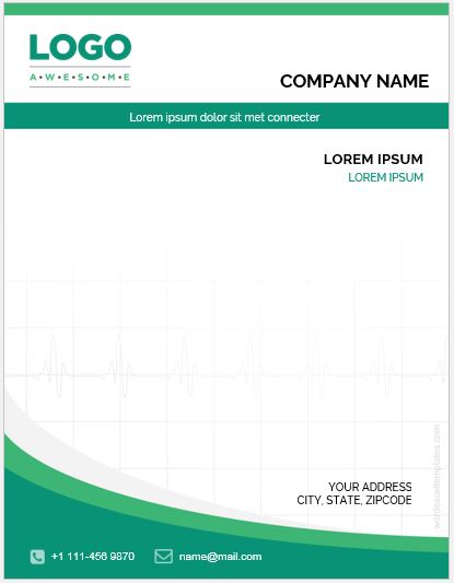 2018 Business Letterhead Template MS Word