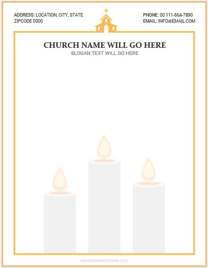 5 Best Ms Word Church Letterhead Templates Word Excel Templates