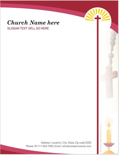 5 Best Ms Word Church Letterhead Templates Word Excel Templates