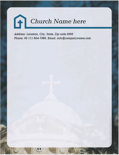 5 Best Ms Word Church Letterhead Templates Word Excel Templates