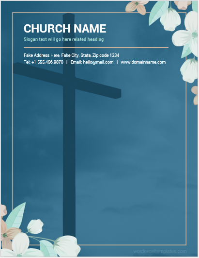 Church letterhead template