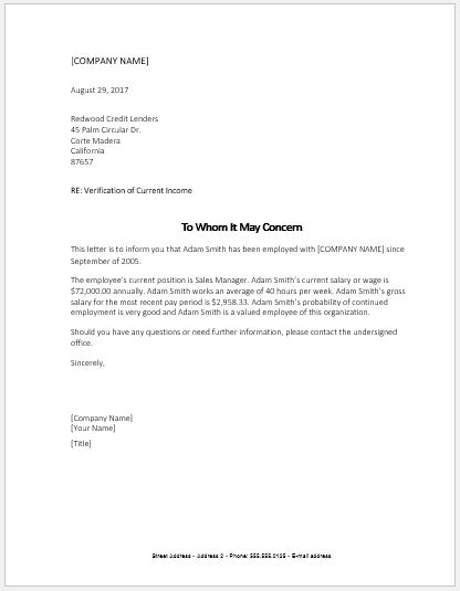 Employment Verification Request Letter Template from www.wordexceltemplates.com