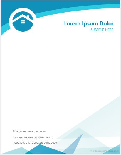 MS Word Real Estate Letterhead Template