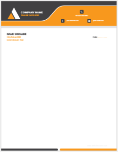 Company letterhead template for Word