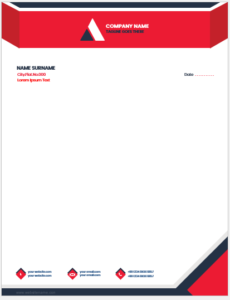 Company letterhead template for Word