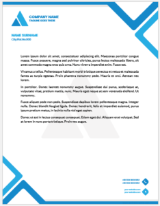 Company letterhead template for Word