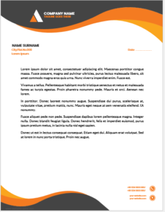 Company letterhead template for Word