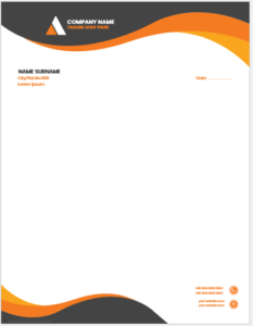 Company letterhead template for Word