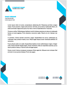 Company letterhead template for Word