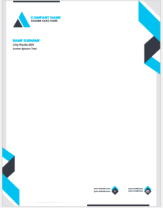 Company letterhead template for Word