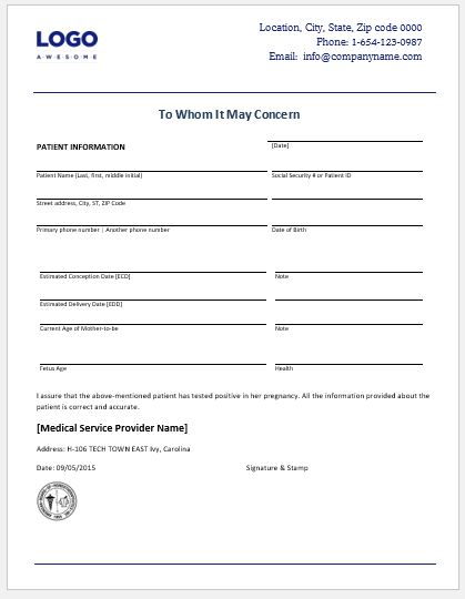 Medical Certificate Template