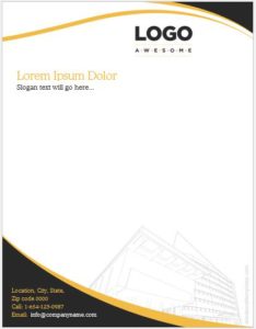 Construction Business Letterhead Template