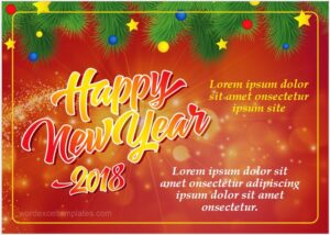 New Year greeting card template