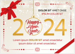 New Year greeting card template