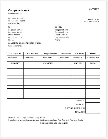 27+ Download Sales Invoice Template Excel PNG