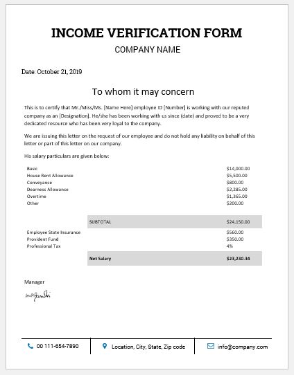 Landlord Tenant Verification Letter from www.wordexceltemplates.com